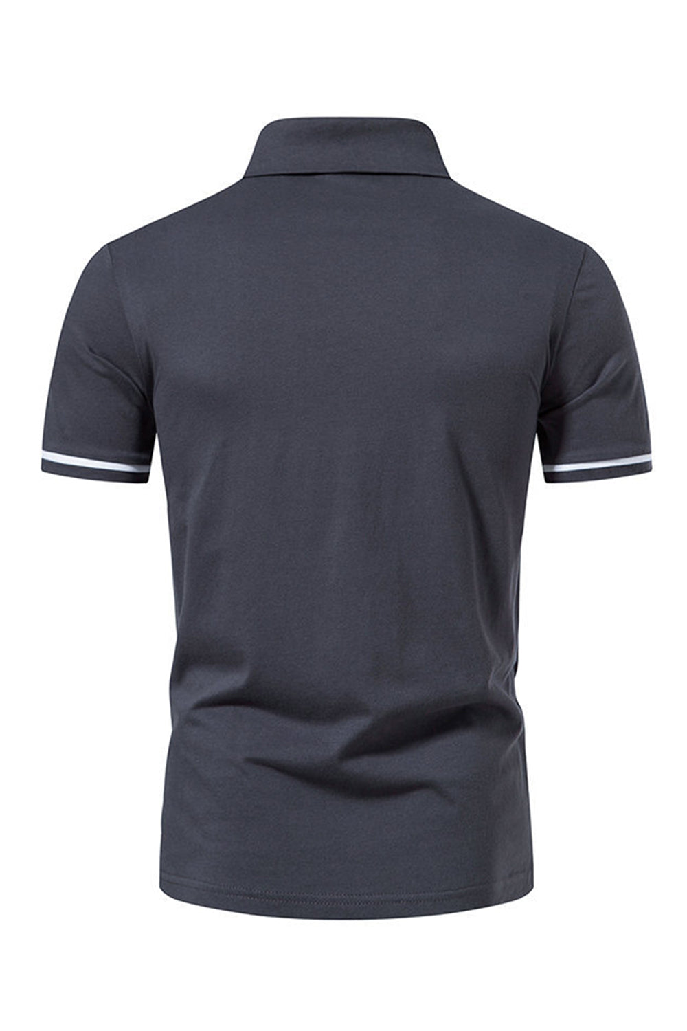 Casual Verano Mangas Cortas Tops de Hombre con Cremallera