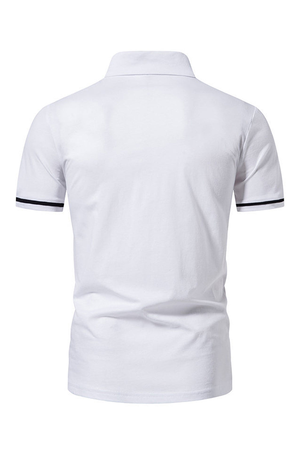 Casual Verano Mangas Cortas Tops de Hombre con Cremallera