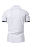 Casual Verano Mangas Cortas Tops de Hombre con Cremallera