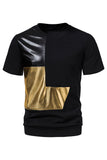 Camiseta Negro Casual Verano Mangas Cortas