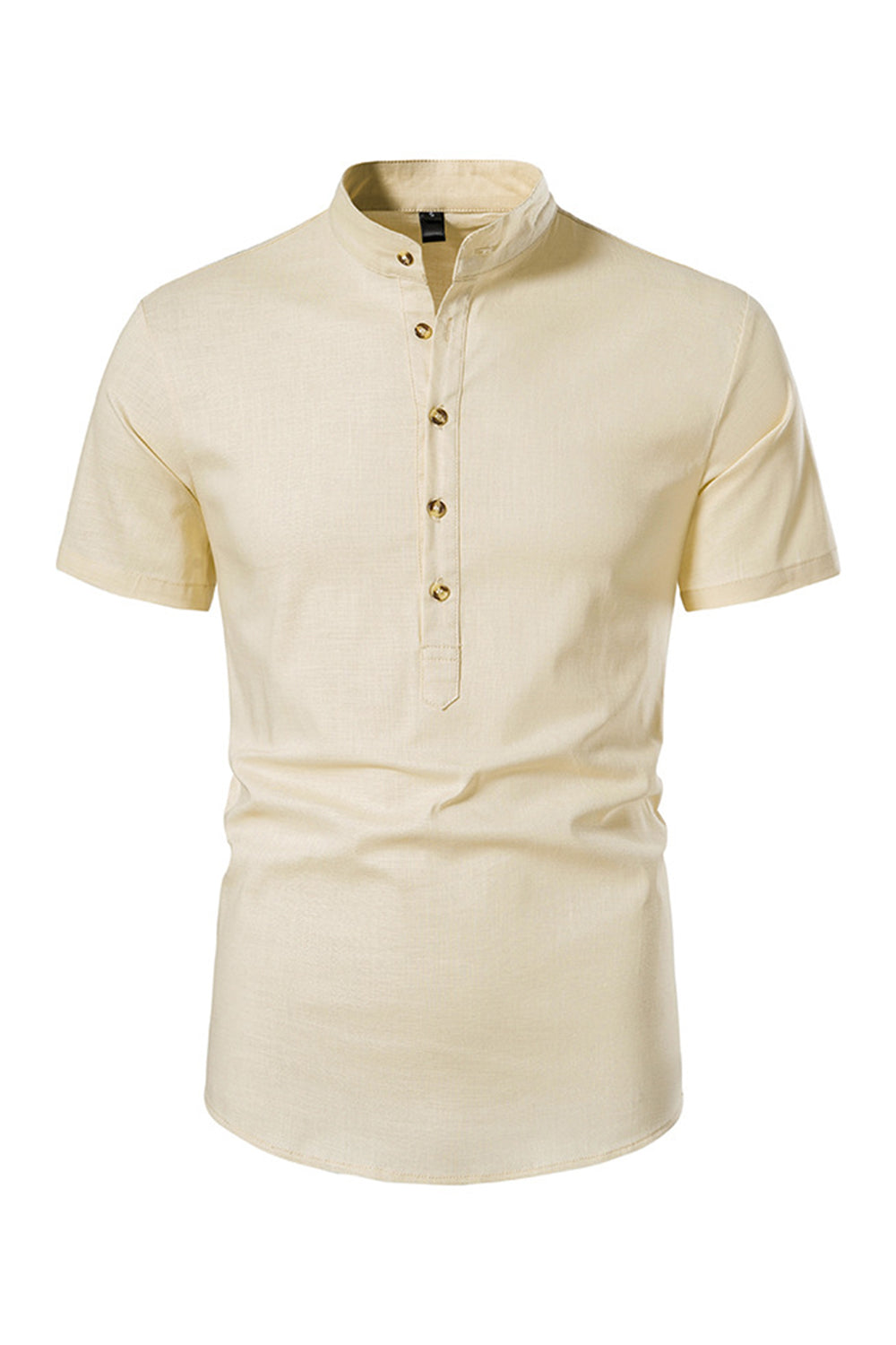 Slim Fit Blanco Buttons Camiseta de Verano
