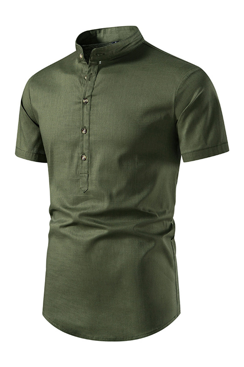Slim Fit Blanco Buttons Camiseta de Verano