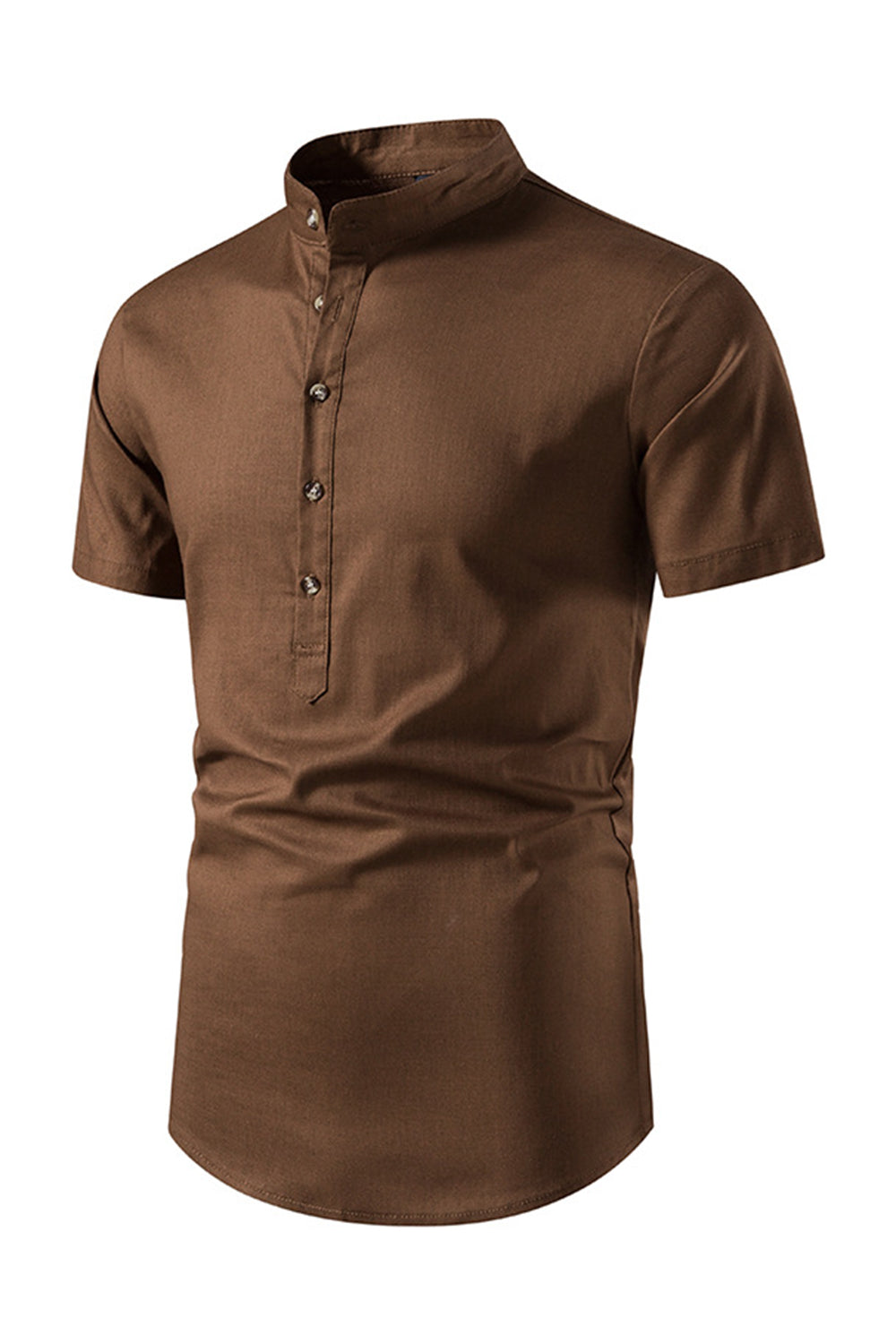 Slim Fit Blanco Buttons Camiseta de Verano
