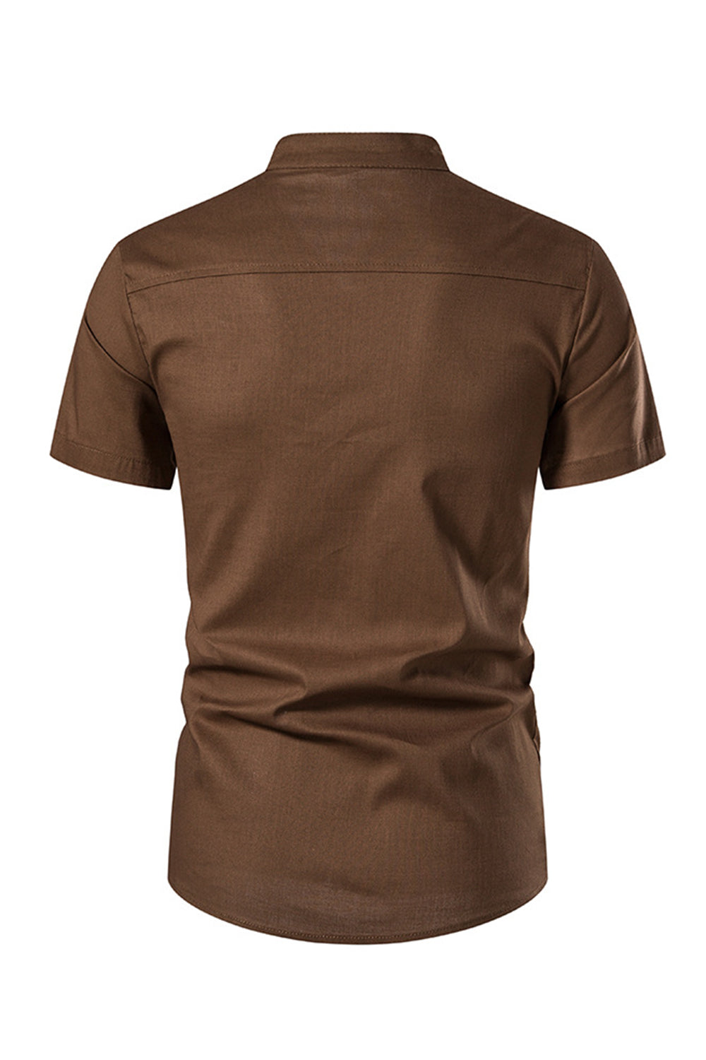 Slim Fit Blanco Buttons Camiseta de Verano