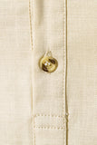 Slim Fit Blanco Buttons Camiseta de Verano