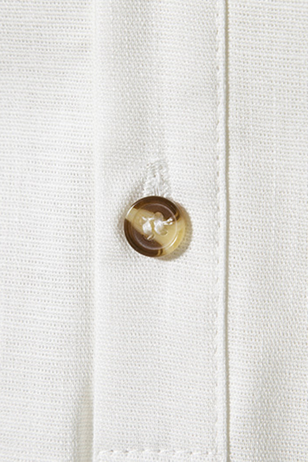 Slim Fit Blanco Buttons Camiseta de Verano