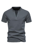 Cuello en V Mangas Cortas Camiseta de Verano