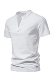 Cuello en V Mangas Cortas Camiseta de Verano