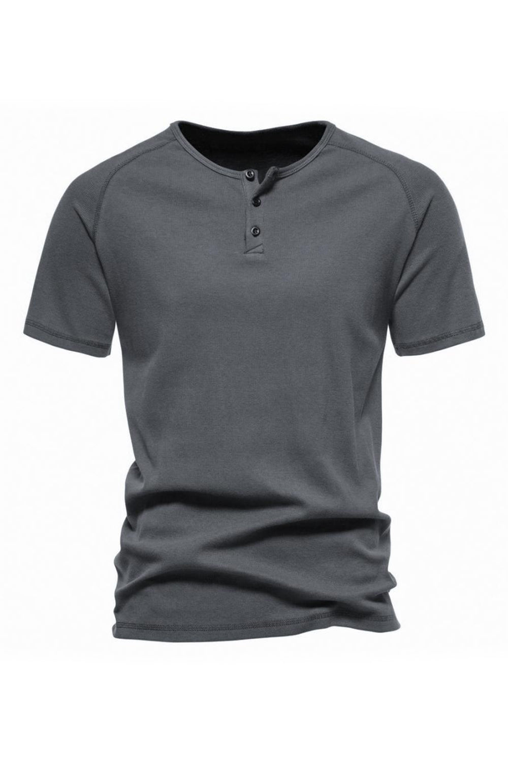 Botones Mangas Cortas Camiseta de Verano Casual