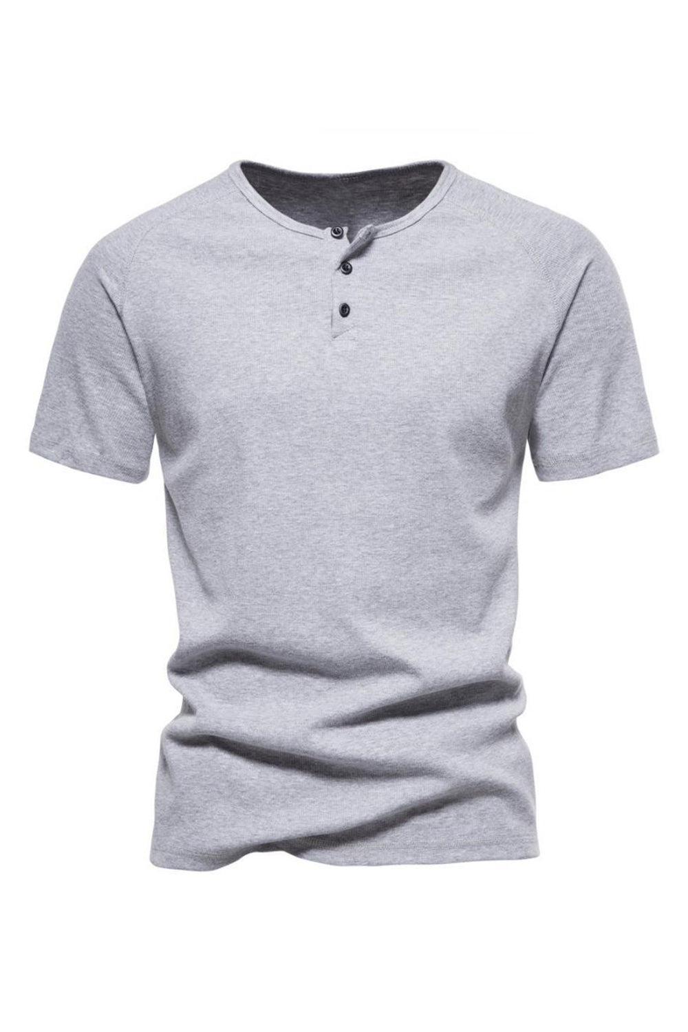 Botones Mangas Cortas Camiseta de Verano Casual