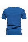 Botones Mangas Cortas Camiseta de Verano Casual