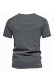 Botones Mangas Cortas Camiseta de Verano Casual