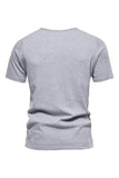 Botones Mangas Cortas Camiseta de Verano Casual