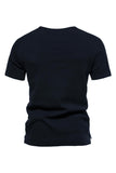 Botones Mangas Cortas Camiseta de Verano Casual