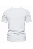 Botones Mangas Cortas Camiseta de Verano Casual