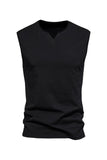 Camiseta Negro Sin Mangas Cuello en V