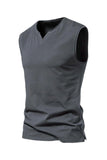 Camiseta Negro Sin Mangas Cuello en V