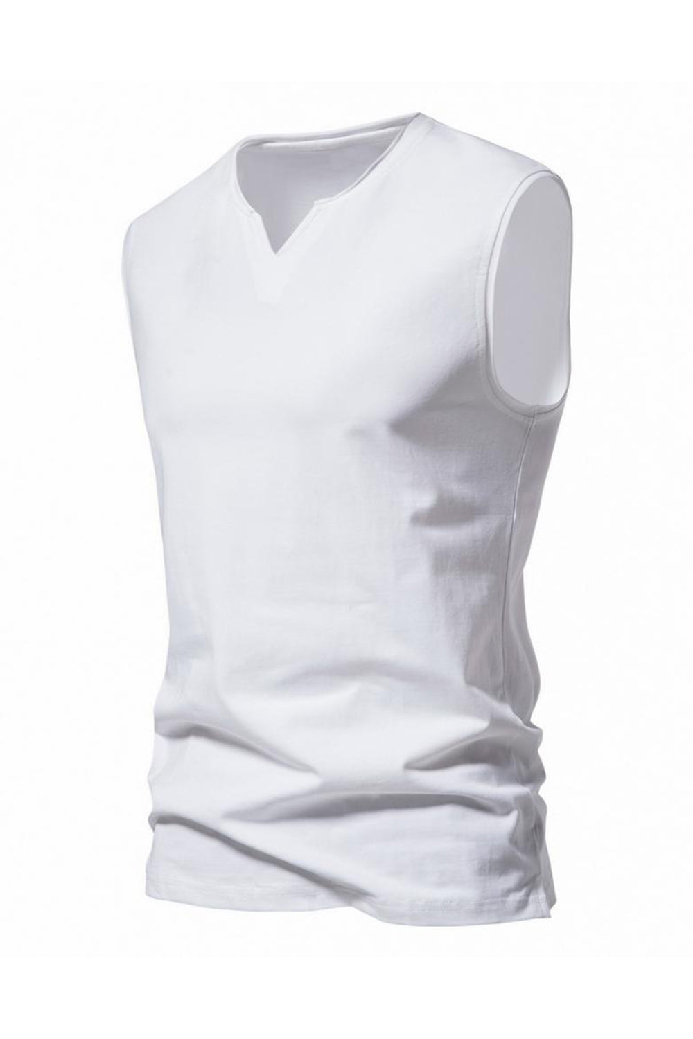 Camiseta Negro Sin Mangas Cuello en V