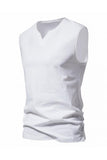 Camiseta Negro Sin Mangas Cuello en V