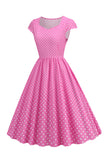 Lunares Vestido de la Década de 1950
