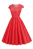Lunares Vestido de la Década de 1950