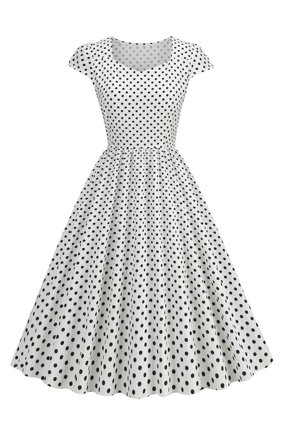 Lunares Vestido de la Década de 1950