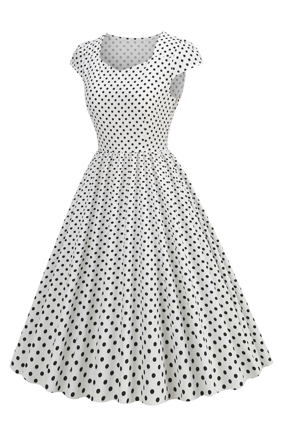 Lunares Vestido de la Década de 1950