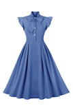 Amarillo 1950s Vestido Con lazo