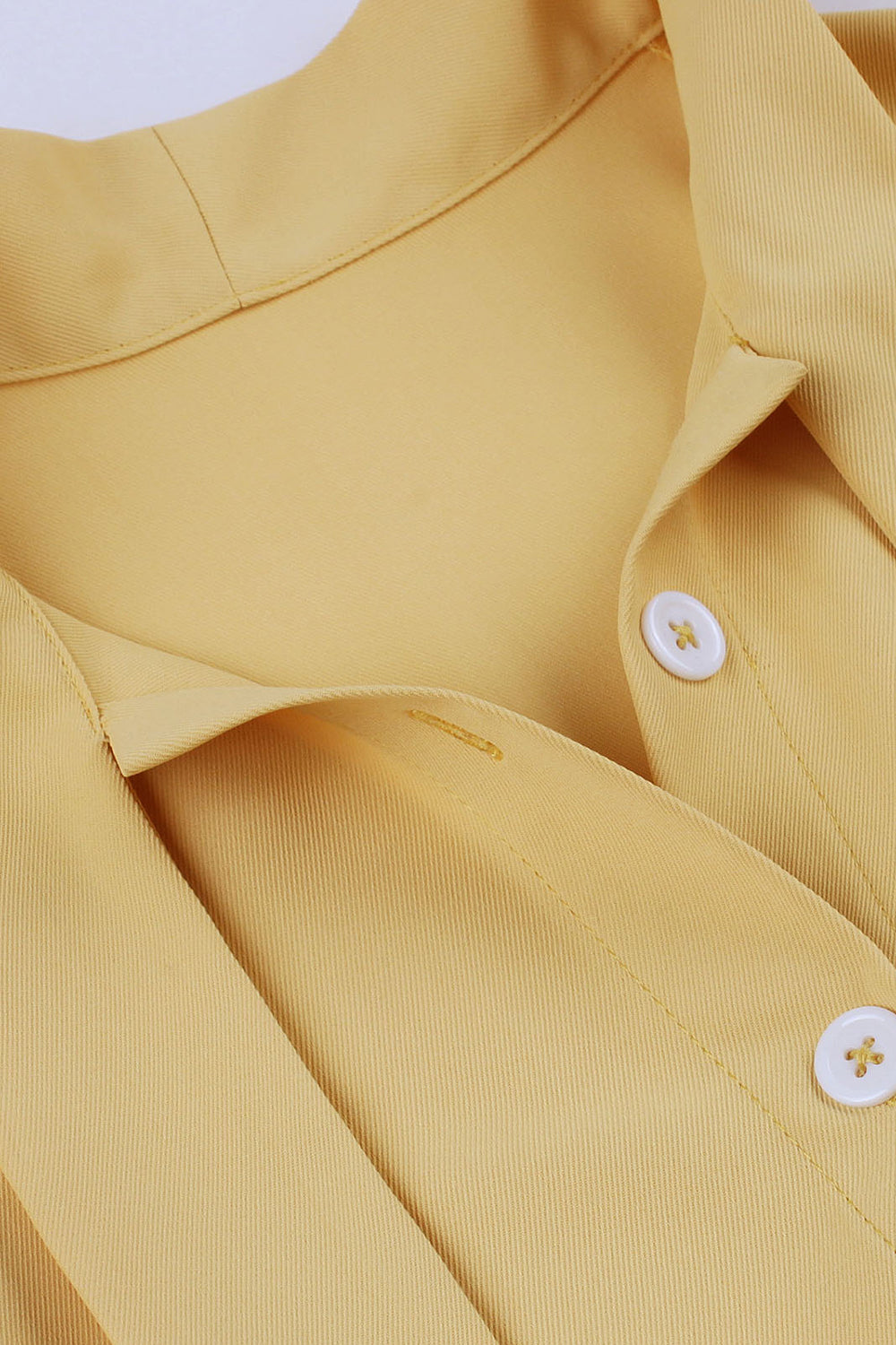 Amarillo 1950s Vestido Con lazo