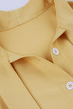 Amarillo 1950s Vestido Con lazo