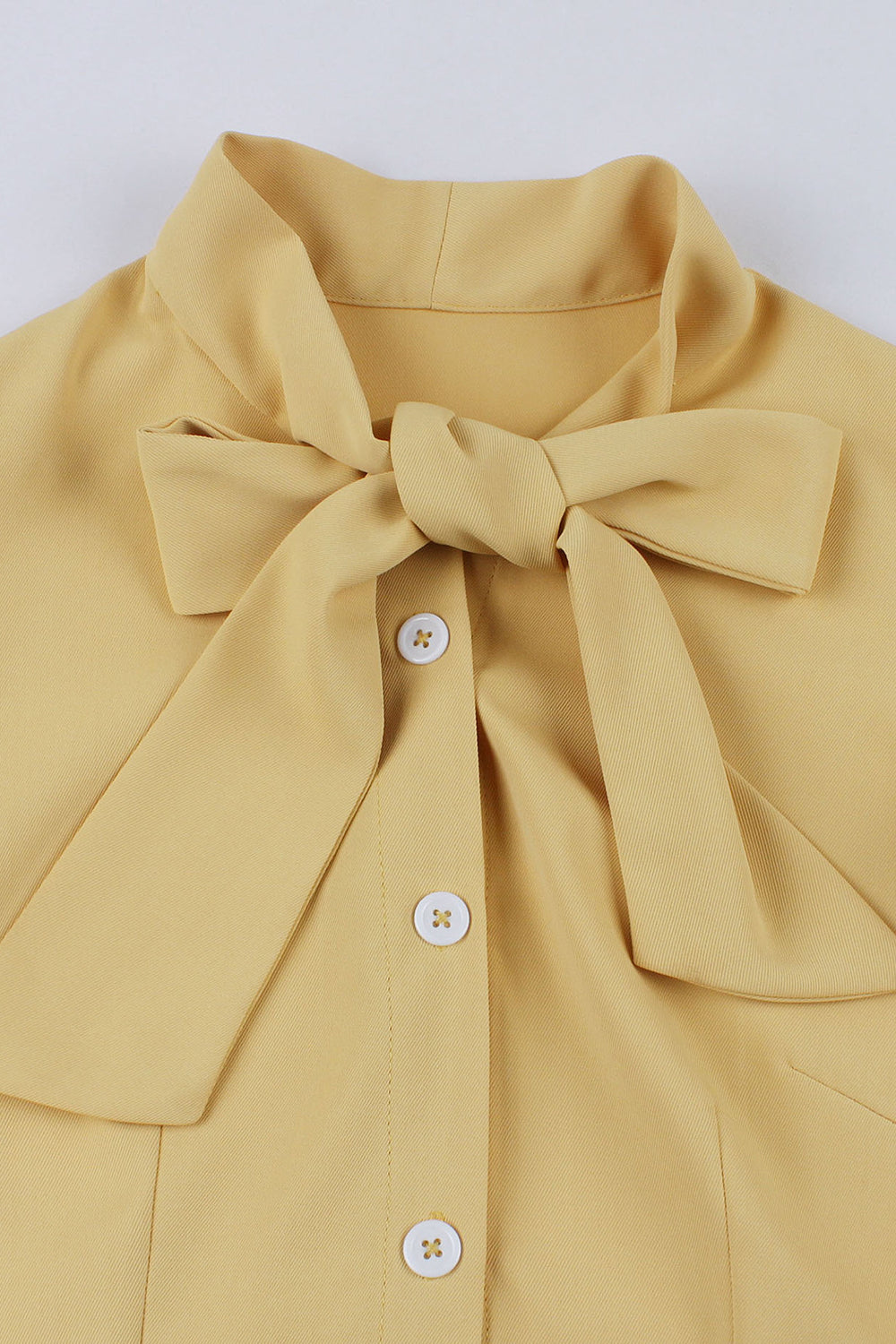 Amarillo 1950s Vestido Con lazo