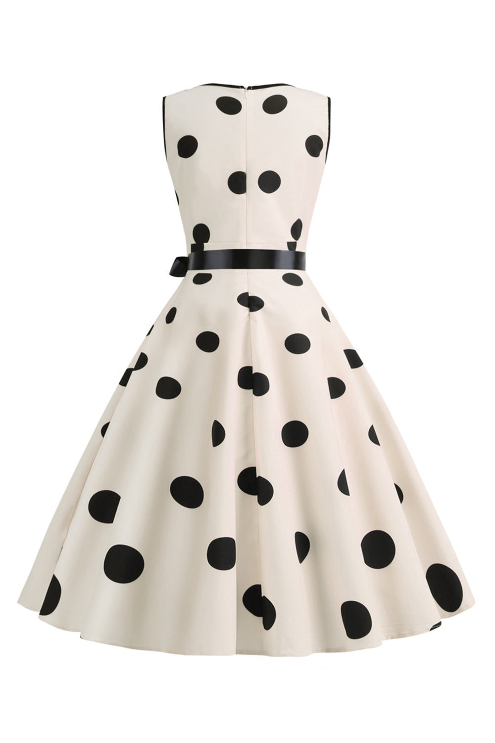 1950s Vestido Vintage Azul Claro Lunares