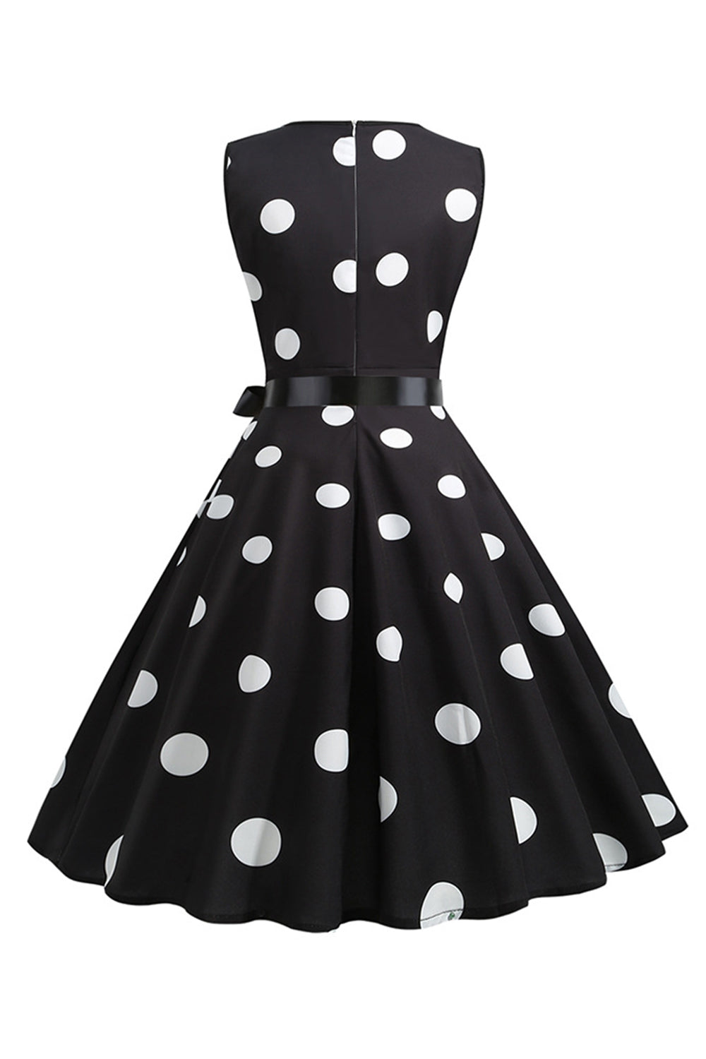 1950s Vestido Vintage Azul Claro Lunares