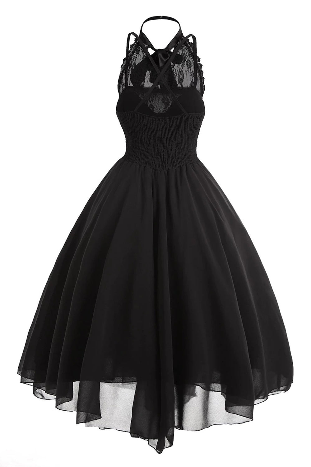 Vestido Vintage Gasa Negro
