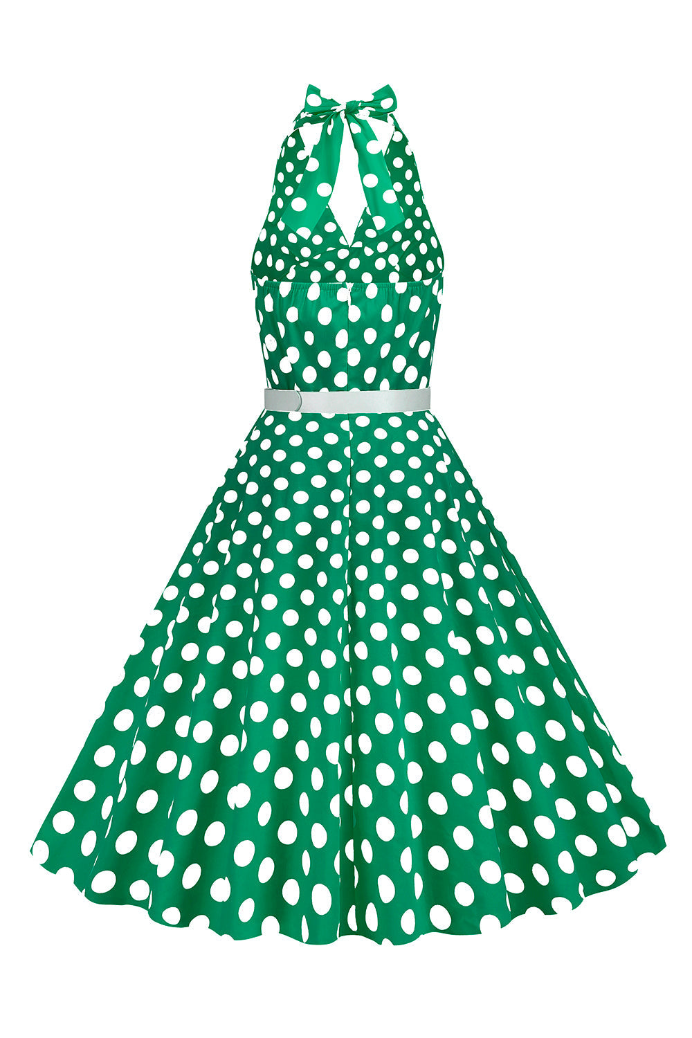 Halter Lunares Rojo 1950s Vestido