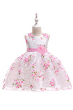 Lindo vestido rosa sin mangas para niñas