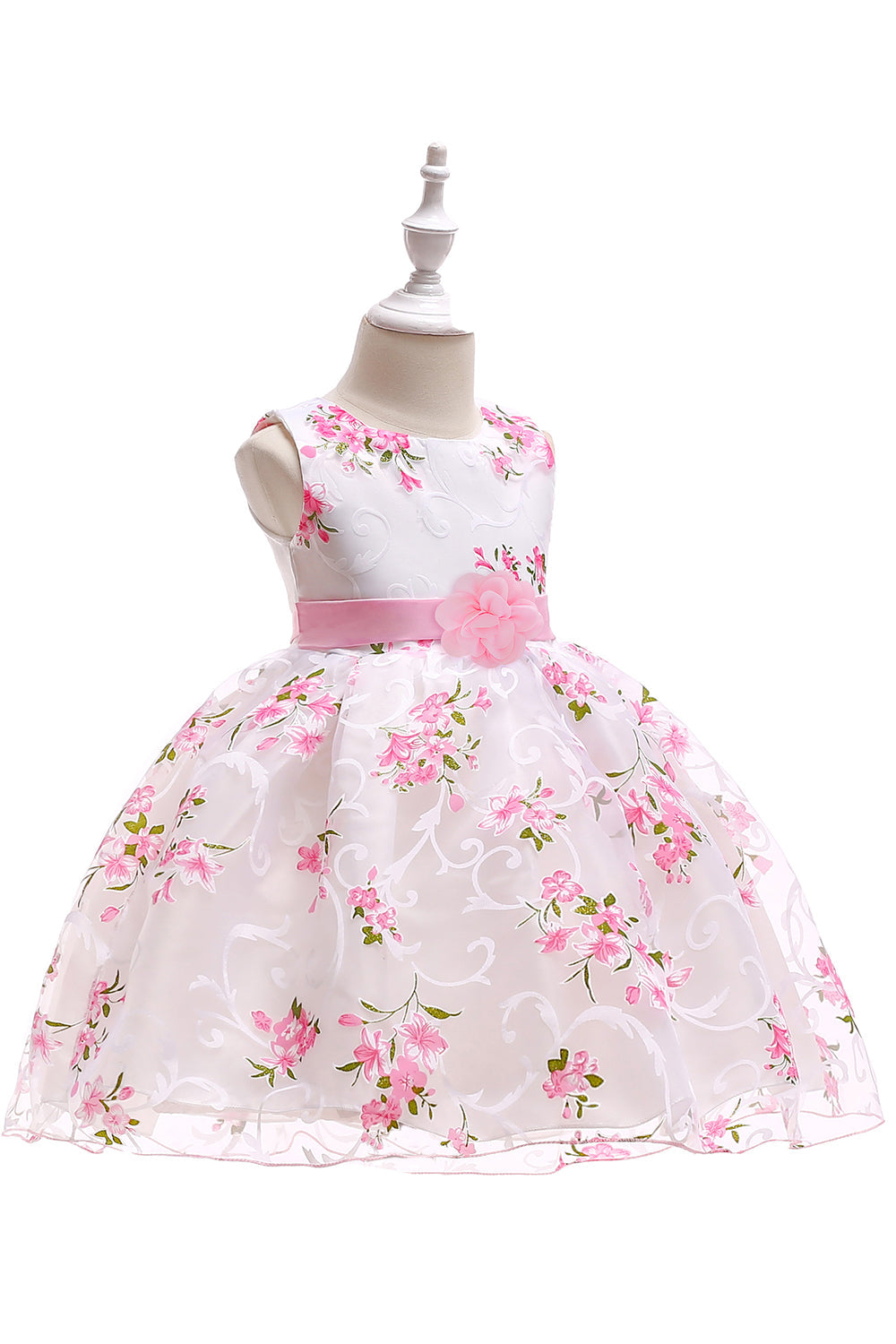 Lindo vestido rosa sin mangas para niñas