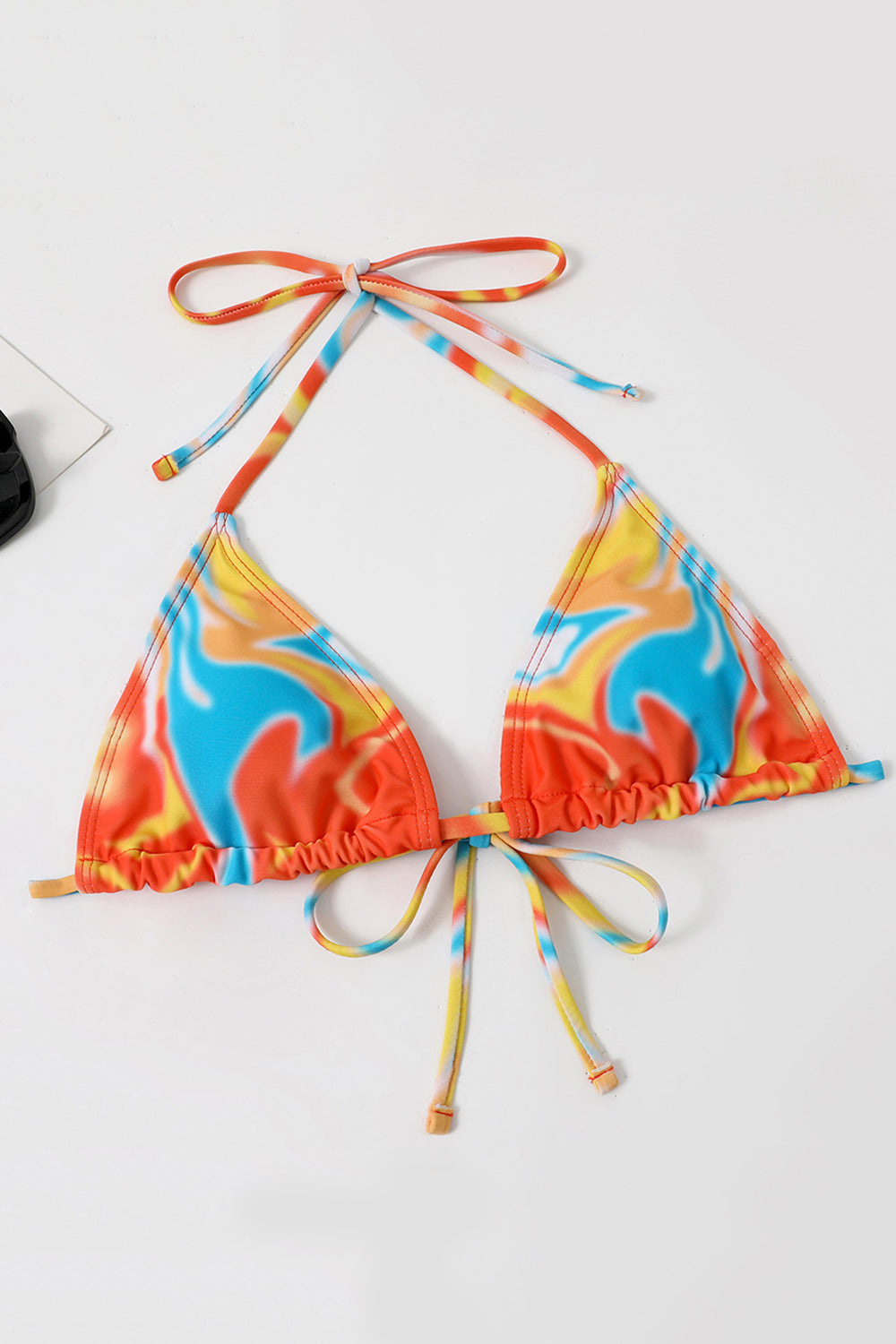Bikini Estampado Halter Naranje