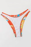 Bikini Estampado Halter Naranje
