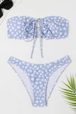Bañador Floral Azul Dos Piezas