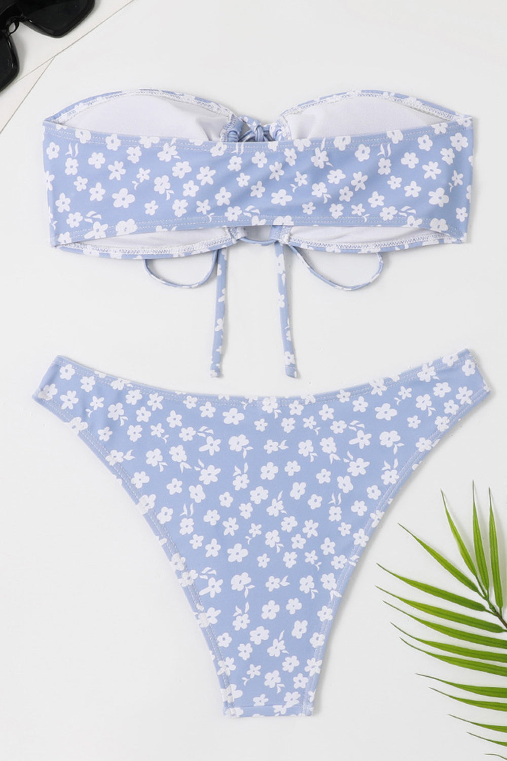 Bañador Floral Azul Dos Piezas
