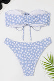Bañador Floral Azul Dos Piezas