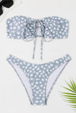 Bañador Floral Azul Dos Piezas