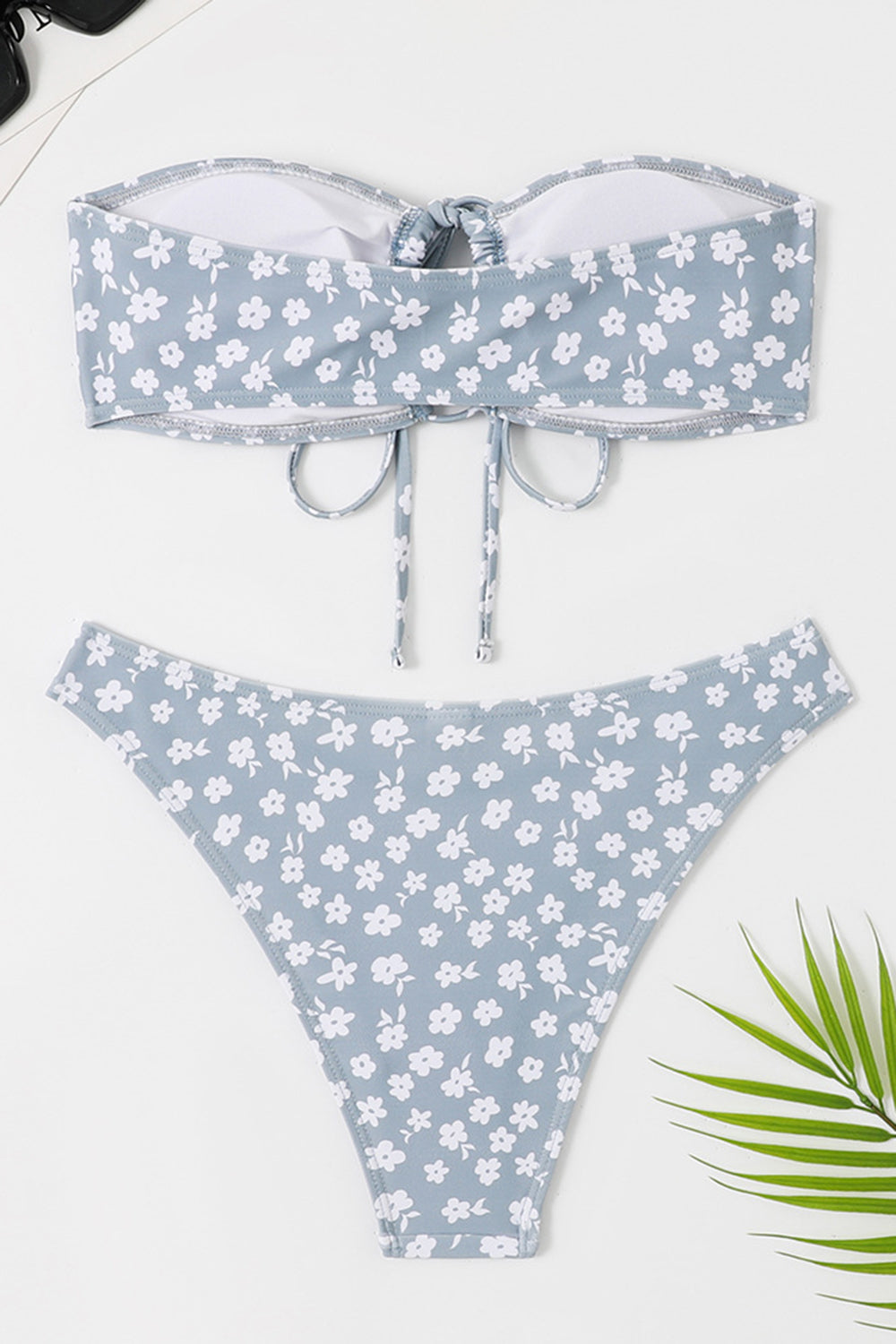 Bañador Floral Azul Dos Piezas