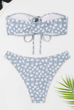 Bañador Floral Azul Dos Piezas