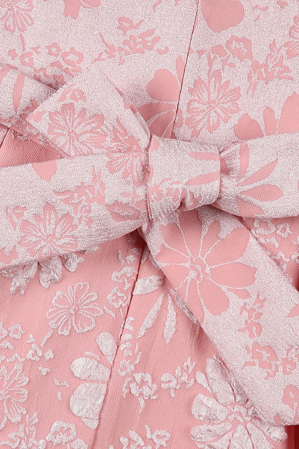 Lindo cuello joya rosa Jacquard vestido de niña