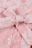 Lindo cuello joya rosa Jacquard vestido de niña