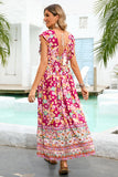 Vestido Boho Floral Rojo