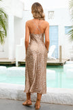 Vestido Boho Estampado Leopardo Marrón