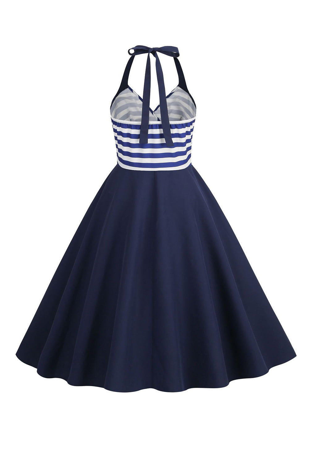 Rayas Halter 1950s Vestido
